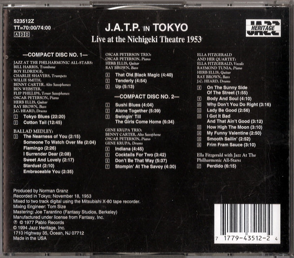 lataa albumi JATP AllStars - JATP In Tokyo Live At The Nichigeki Theatre 1953