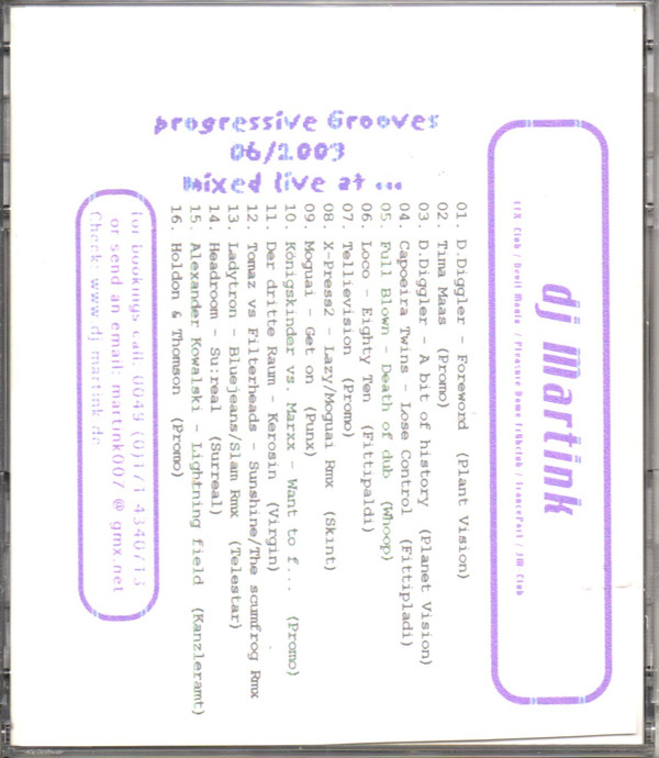 descargar álbum DJ Martink - Progressive Grooves mixed live at