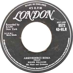 Roger Williams & His Orchestra - Arrivederci, Roma album cover