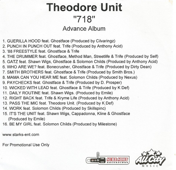 Theodore Unit – 718 (2004, Vinyl) - Discogs