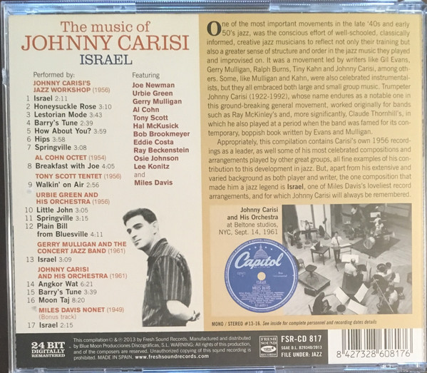 télécharger l'album Johnny Carisi - The Music of Johnny Carisi Israel