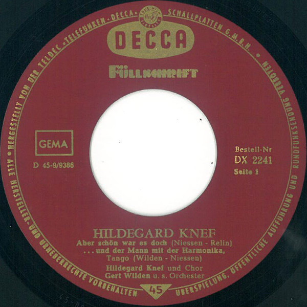 télécharger l'album Hildegard Knef - Aber Schön War Es Doch