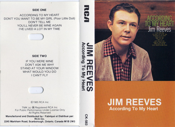 Jim Reeves - According To My Heart | RCA (CK-583) - 5