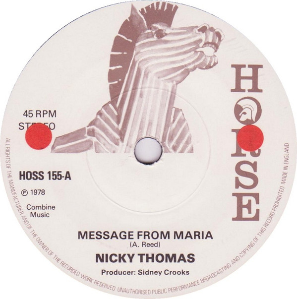 last ned album Nicky Thomas - Lonely For Your Love Message From Maria