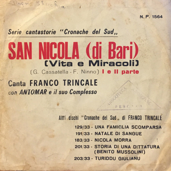 descargar álbum Franco Trincale - San Nicola Di Bari