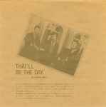 Cover of That'll Be The Day, 1988, Flexi-disc