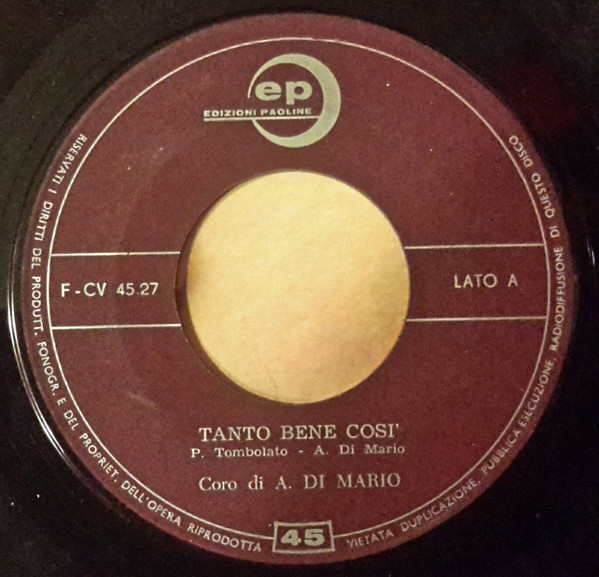 Album herunterladen Coro Di A Di Mario Rossella Libianchi - Tanto Bene Così Grazie Mamma