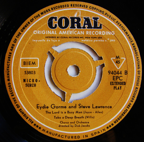 Eydie Gorme + Steve Lawrence - Bésame Mucho | Coral (94 044 EPC) - 4