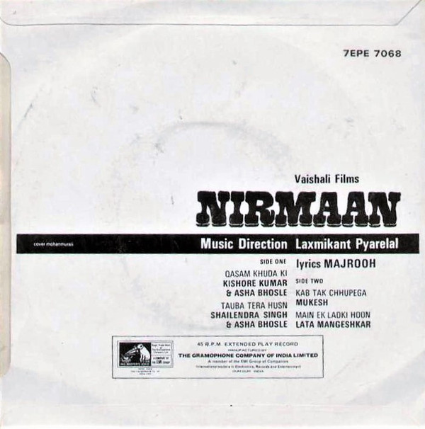 télécharger l'album Laxmikant Pyarelal - Nirmaan