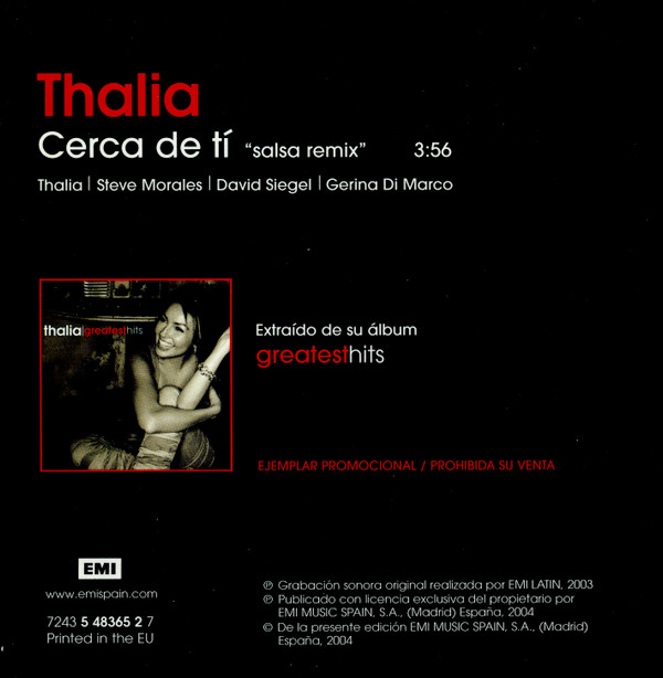 télécharger l'album Thalia - Cerca De Tí Salsa Remix