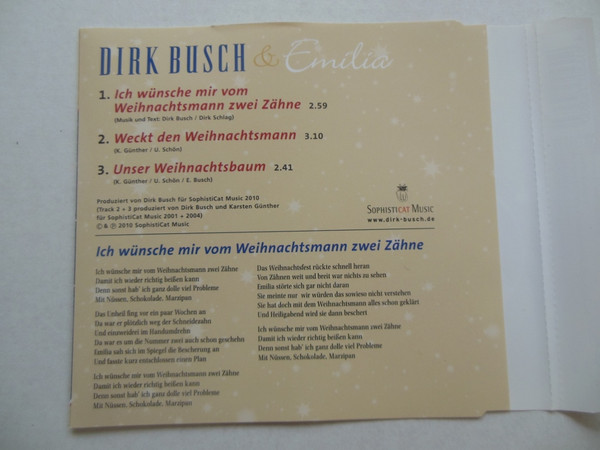 descargar álbum Dirk Busch & Emilia - Ich Wünsche Mir Vom Weihnachtsmann Zwei Zähne
