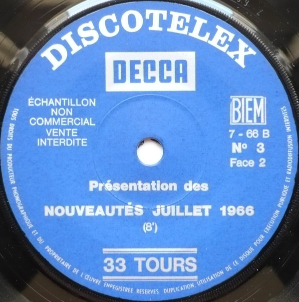 last ned album Various - Discotelex 3 Présentation Des Nouveautés Juillet 1966