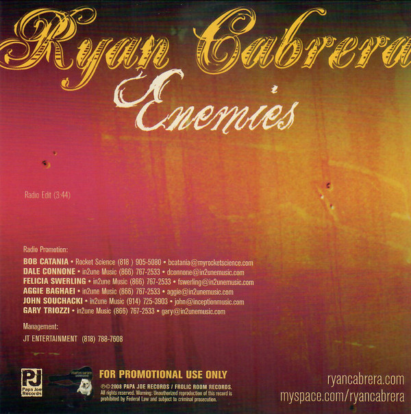lataa albumi Ryan Cabrera - Enemies