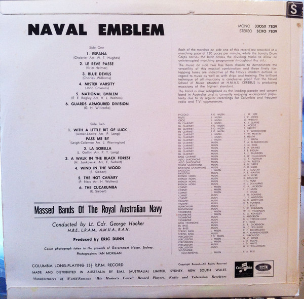 télécharger l'album The Massed Bands Of The Royal Australian Navy - Naval Emblem