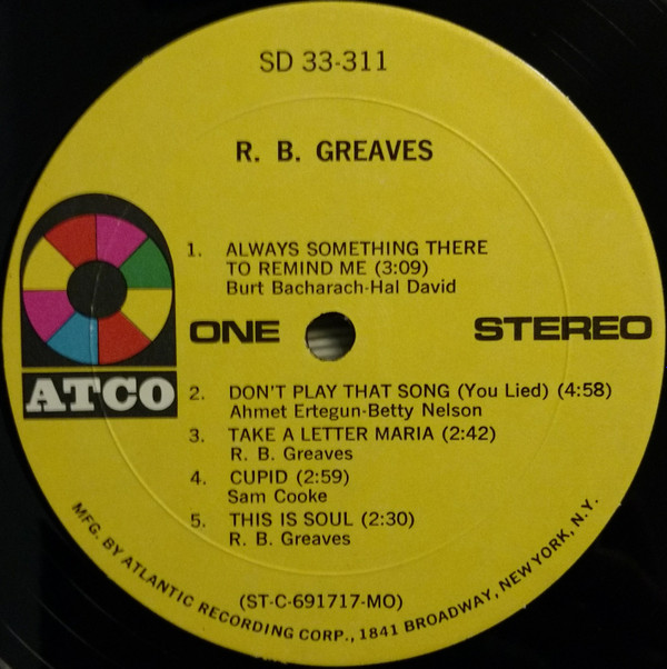 R.B. Greaves - R.B. Greaves | ATCO Records (SD 33-311) - 3