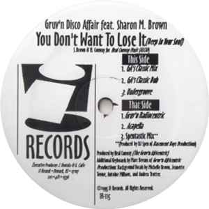 Gruv'n Disco Affair - You Don't Want To Lose It (Deep In Your Soul) album cover