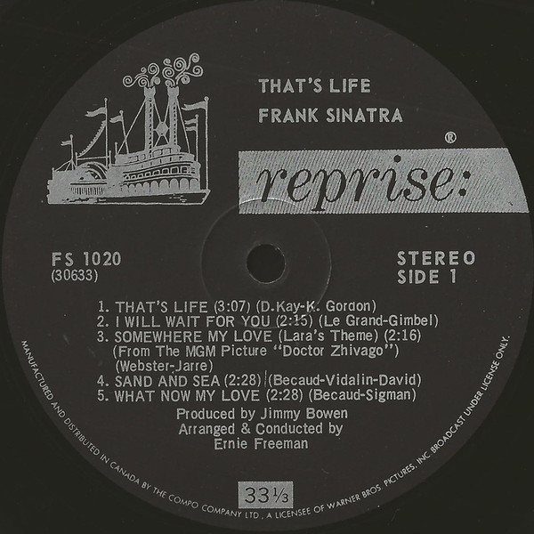 Frank Sinatra - That's Life | Reprise Records (FS 1020) - 3