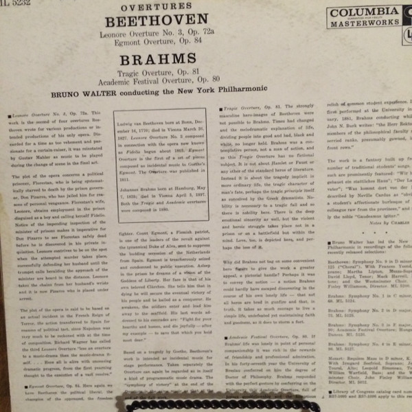 Album herunterladen Bruno Walter Conducting The New York Philharmonic Orchestra Beethoven, Brahms - Overtures