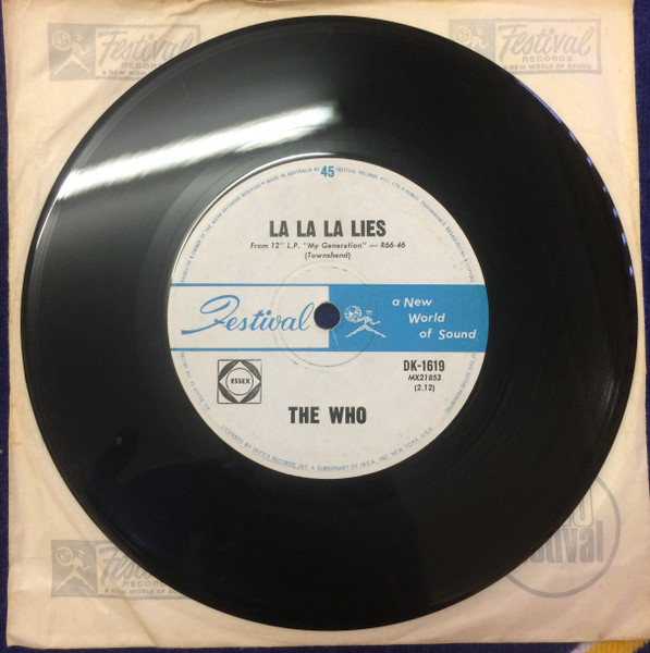 ７インチ☆WHO☆LA-LA-LA-LIES UK BRUNSWICK オリジナル - レコード