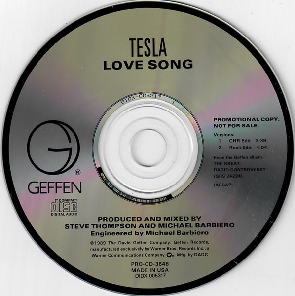 Tesla – Love Song (1989, CD) - Discogs