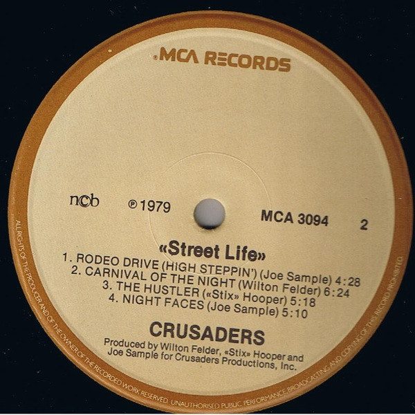 Crusaders - Street Life | MCA Records (MCA 3094) - 4