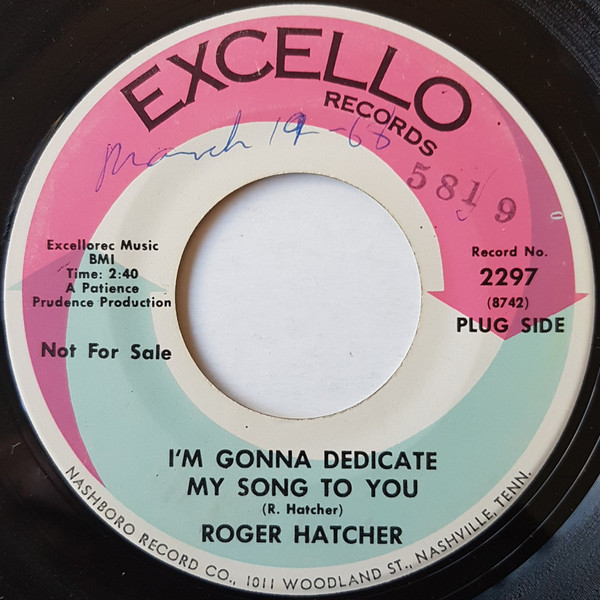 Roger Hatcher – I'm Gonna Dedicate My Song To You (1968, Vinyl