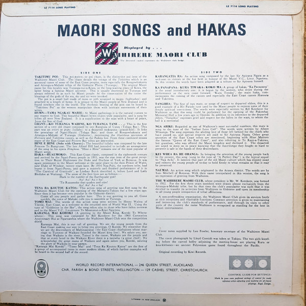 ladda ner album Waihirere Maori Club - Maori Songs and Hakas