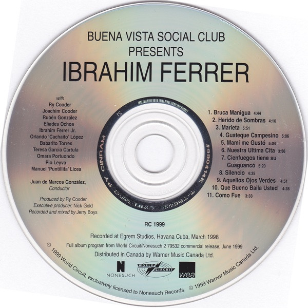 Ibrahim Ferrer Buena Vista Social Club Presents