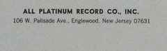 All Platinum Record Co., Inc.- Discogs