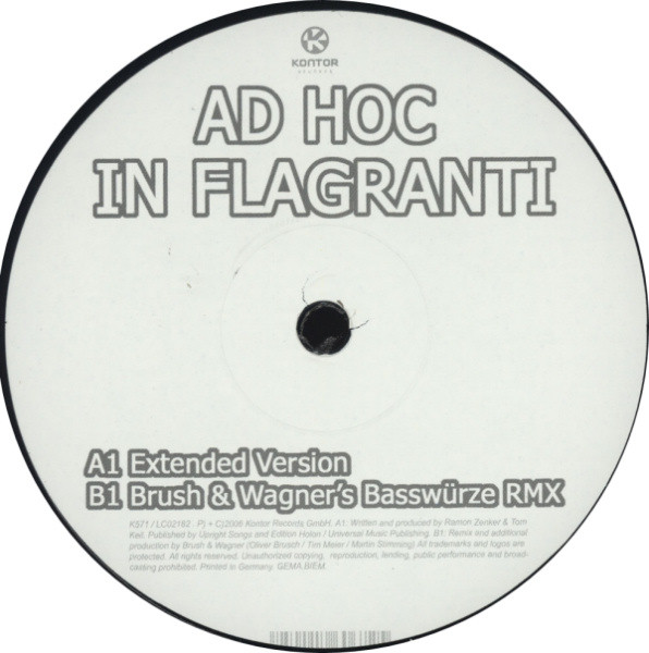 Ad Hoc – In Flagranti (2006, Vinyl) - Discogs