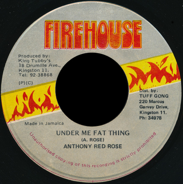 Anthony Red Rose – Under Me Fat Thing (1985, Vinyl) - Discogs