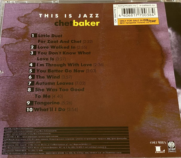 last ned album Chet Baker - This Is Jazz