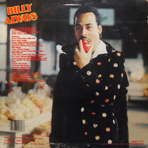 売れ筋】 洋楽 BILLY ALWAYS/BILLY ALWAYS LP 洋楽 - shop.keyhygiene.ie
