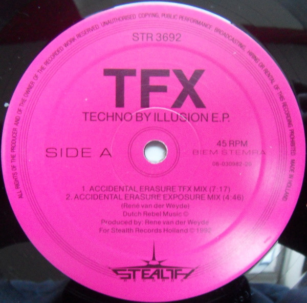 TFX Techno By Illusion E.P. (1992, Vinyl) - Discogs