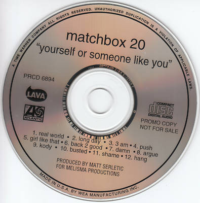 Matchbox 20 – Yourself Or Someone Like You (1996, CD) - Discogs