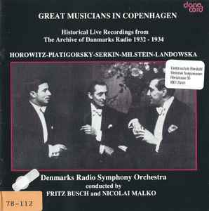 Vladimir Horowitz-Great Musicians In Copenhagen copertina album
