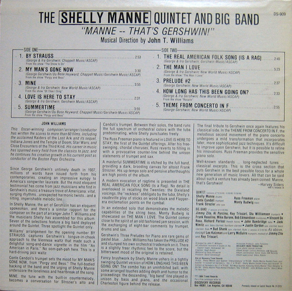 baixar álbum The Shelly Manne Quintet And Big Band - Manne Thats Gershwin