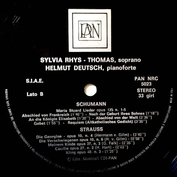 lataa albumi Sylvia RhysThomas, Helmut Deutsch - Haydn Schumann Strauss
