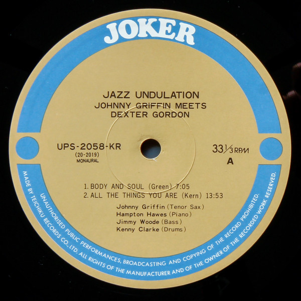 Album herunterladen Johnny Griffin Meets Dexter Gordon - Jazz Undulation