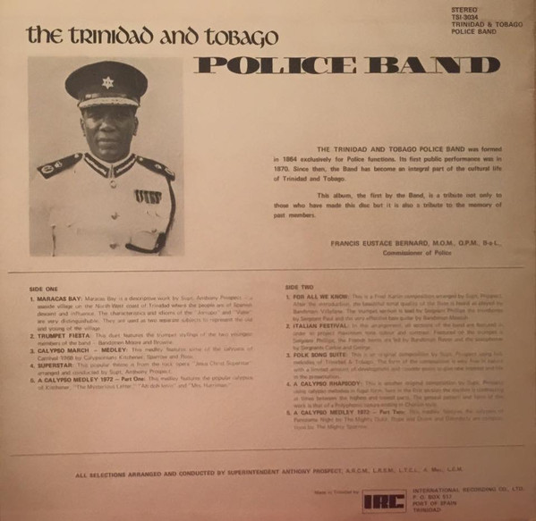 ladda ner album The Trinidad And Tobago Police Band - The Trinidad And Tobago Police Band