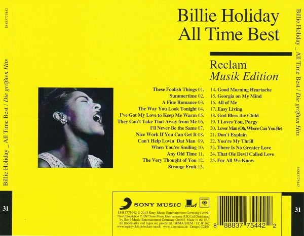 télécharger l'album Billie Holiday - All Time Best