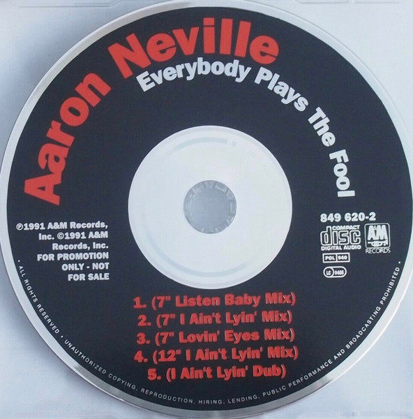 Aaron Neville – Everybody Plays The Fool (1991, CD) - Discogs