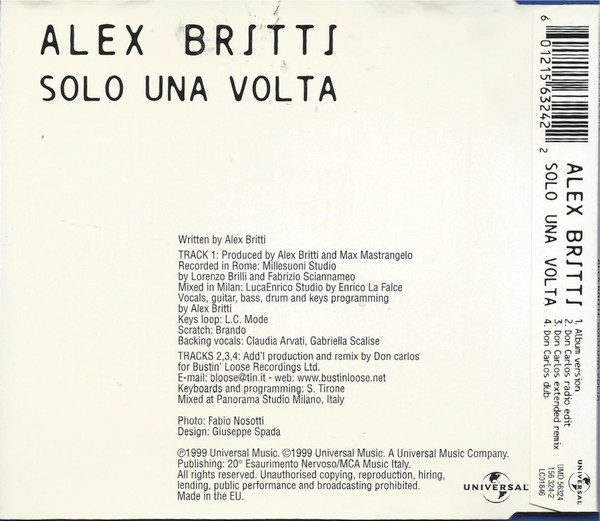 last ned album Alex Britti - Solo Una Volta