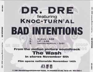 Dr. Dre - Bad Intentions album cover