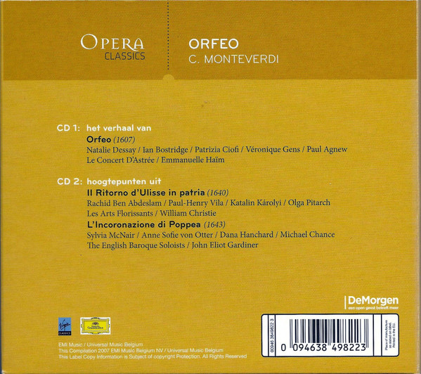 last ned album Claudio Monteverdi - Orfeo