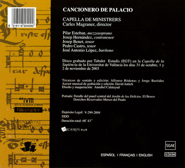 Album herunterladen Capella de Ministrers - Cancionero De Palacio