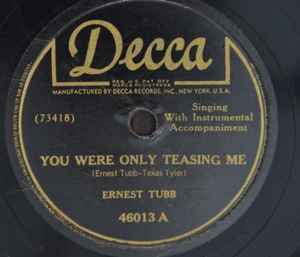 Ernest Tubb - You Were Only Teasing Me / I'm Beginning To Forget You album cover