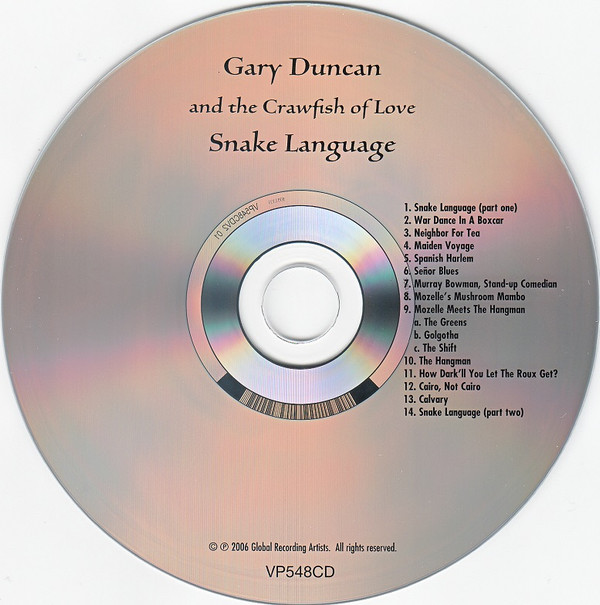 lataa albumi Gary Duncan With Crawfish Of Love - Snake Language