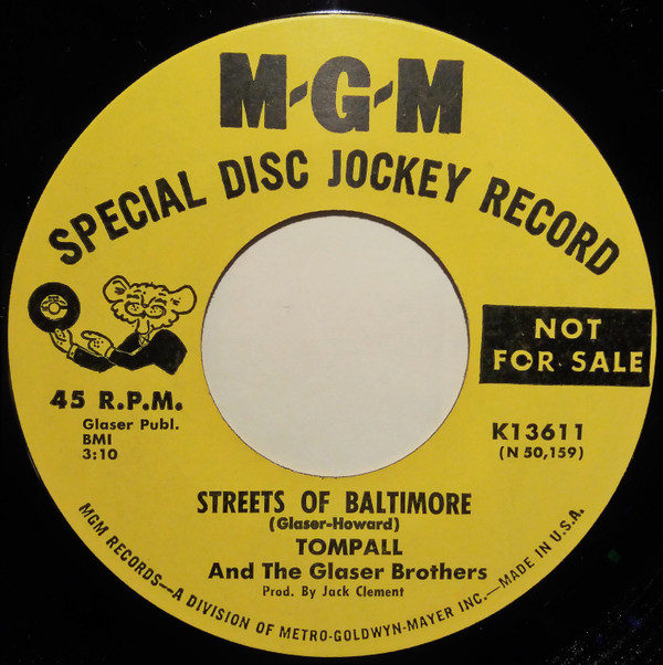 last ned album Tompall Glaser & The Glaser Brothers - Gone On The Other Hand Streets Of Baltimore