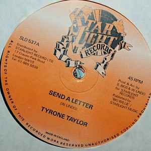 SEND A LETTER - Tyrone Taylor [RD14808] - £8.00 : Reggae Record Shop, Reggae  Collectors Specialists